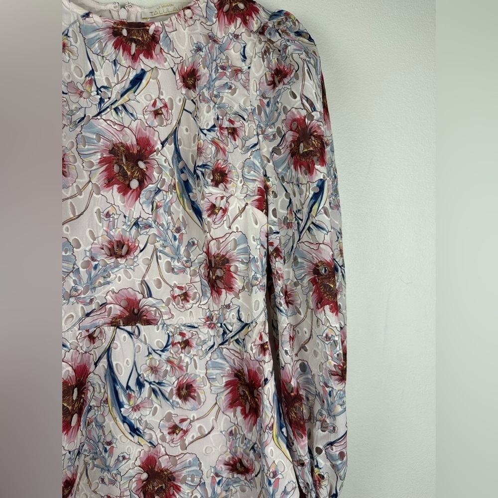 La Maison Talulah Bonita Floral Eyelet Cocktail Mini Dress Women’s Sz XS - Picture 8 of 12